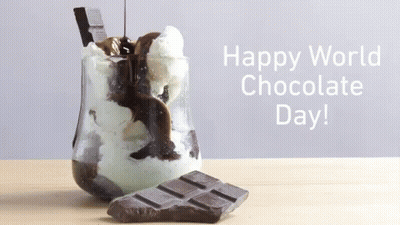 Glass Of Ice Cream With Chocolate Sauce Happy World Chocolate Day GIF