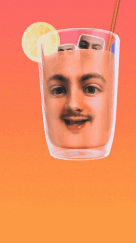 Glass Of Orange Juice With Lemon Slice GIF