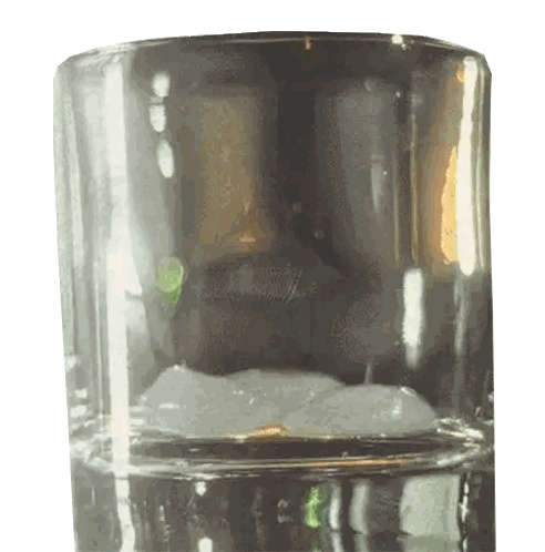 Glass Of Water With Ice Sticker
