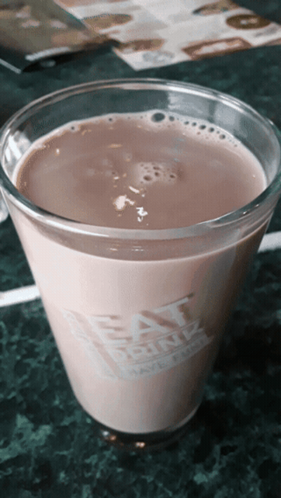 Glass With Drink Saying Eat Drink GIF