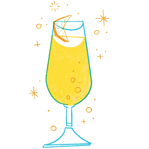 Glass With Drink Sticker