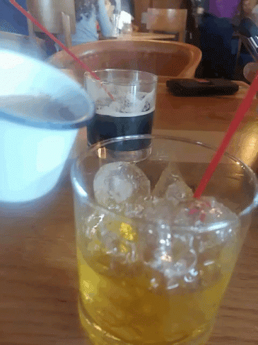 Glass With Ice And Straw GIF