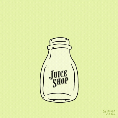 Glass With Straw And Website Below GIF