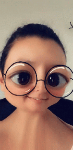 Glasses Filter On A Woman  GIF