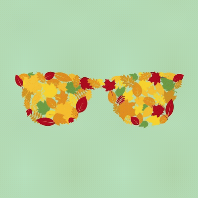 Glasses Made Of Leaves GIF
