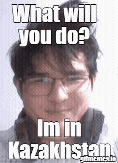 Glasses Man Asks What Will You Do Kazakhstan GIF