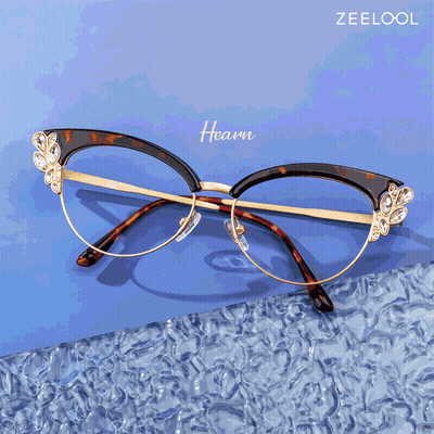 Glasses With Heam Text GIF
