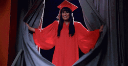 Glee Rachel Berry Emotional Graduation GIF