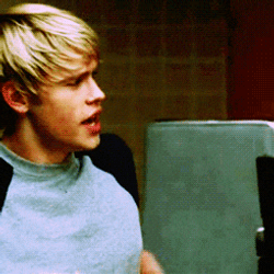 Glee Sam Evans Flexing His Abs GIF