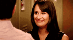 Glee Stars Giving Big Smiles At Each Other GIF