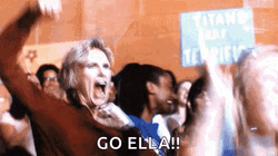 Glee Sue Sylvester Crow Cheering Go Ella GIF