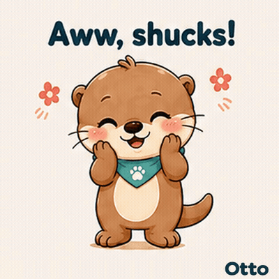 Gleespace Otto The Otter Aww Shucks GIF