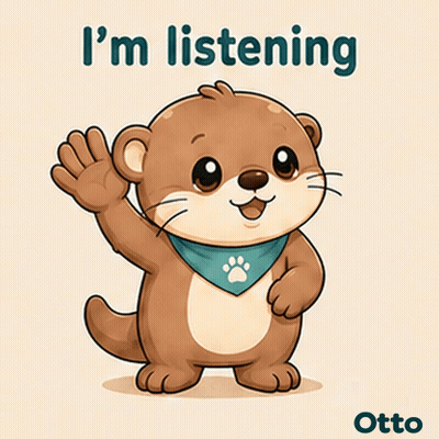Gleespace Otto The Otter I'm Listening GIF