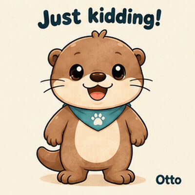 Gleespace Otto The Otter Just Kidding GIF
