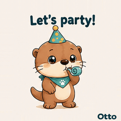Gleespace Otto The Otter Let's Party GIF