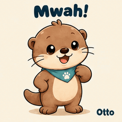 Gleespace Otto The Otter Mwah GIF