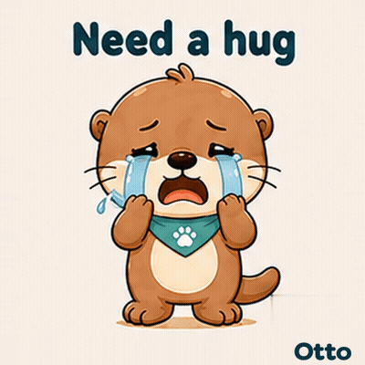 Gleespace Otto The Otter Need A Hug GIF