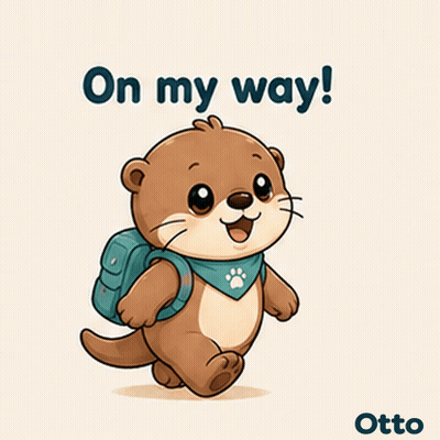 Gleespace Otto The Otter On My Way GIF