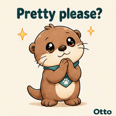 Gleespace Otto The Otter Pretty Please GIF