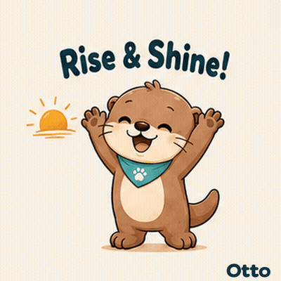 Gleespace Otto The Otter Rise & Shine GIF