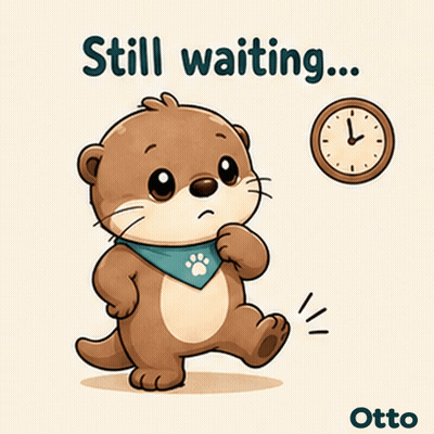 Gleespace Otto The Otter Still Waiting GIF