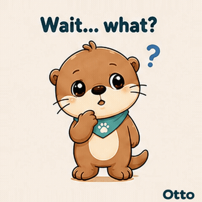 Gleespace Otto The Otter Wait What GIF
