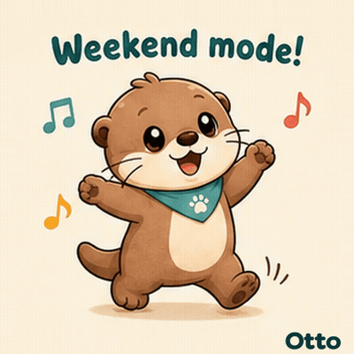 Gleespace Otto The Otter Weekend Mode GIF