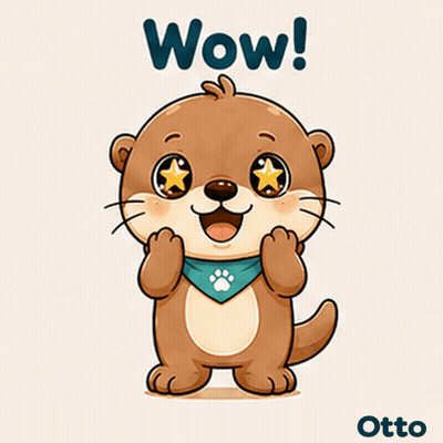 Gleespace Otto The Otter Wow GIF