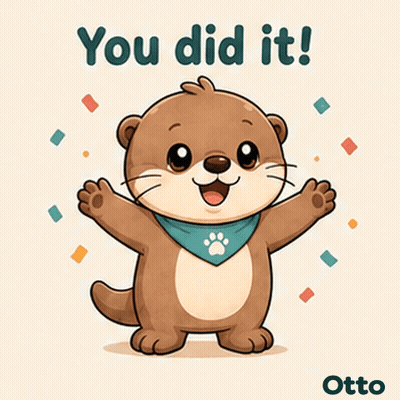 Gleespace Otto The Otter You Did It GIF