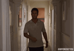 Glen Powell Approaching Anyone But You GIF