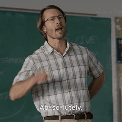 Glen Powell Energetic Pointing Absolutely GIF