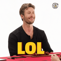 Glen Powell Laughing Out Loud GIF
