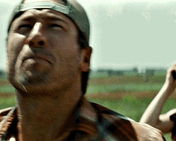 Glen Powell Looking Up Thrilled GIF