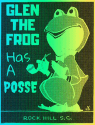Glen The Frog Rainbow Poster  GIF