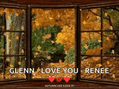 Glenn Love You Renee Autumn Greeting Card GIF