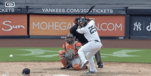 Gleyber Giving His Best Shot GIF