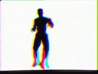 Glitch Dancing Guy Silhouette GIF