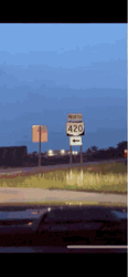 Glitching 420 Street Sign  GIF