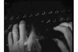 Glitching Hands Typing Fast GIF