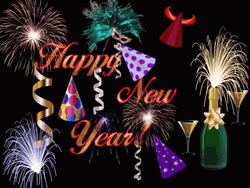 Glitching Happy New Year Animated GIF