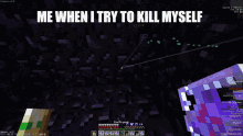 Glitchy Minecraft Video Game Kill Myself GIF