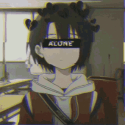 Glitchy Sad Anime Boy Aesthetic GIF
