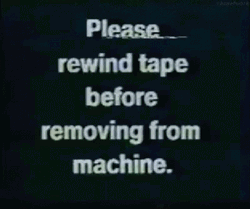 Glitchy Vhs Reminder To Rewind GIF