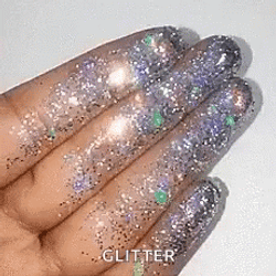 Glitter Bomb All Over Fingers GIF