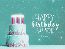 Glitter Cake For Birth Greeting  GIF