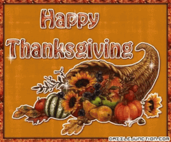 Glitter Card Animated Thanksgiving GIF