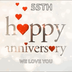 Glitter Happy Anniversary Fifty Fifth We Love You GIF