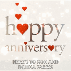Glitter Happy Anniversary Heres To Ron And Donna Farris  GIF