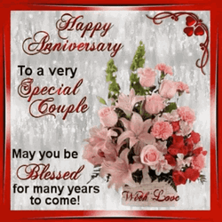 Glitter Happy Anniversary Special Couple GIF