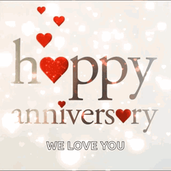 Glitter Happy Anniversary We Love You GIF